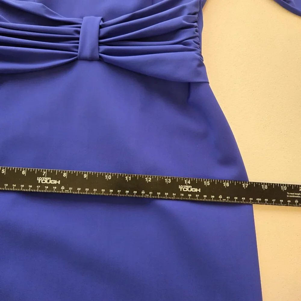 Chiara Boni Maxi Gown Womens 44 US 8 Cobalt Blue V-neck‎ Stretch Event Formal